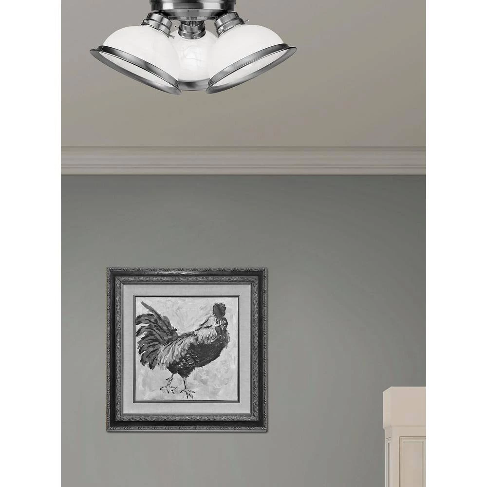 Home Basics 3 Light Brushed Nickel Flush Mount by Livex Lighting 2 Home Basics 3 Light Brushed Nickel Flush Mount by Livex Lighting - Image 2