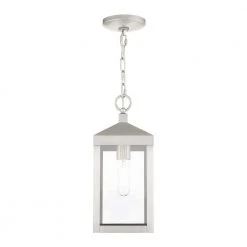 Nyack 1 Light Brushed Nickel Outdoor Pendant Lantern by Livex Lighting -Livex Lighting shop brushed nickel livex lighting outdoor pendant lights 20591 91 4f 1000