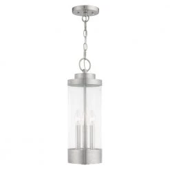 Hillcrest 3-Light Brushed Nickel Outdoor Pendant by Livex Lighting 11 Hillcrest 3-Light Brushed Nickel Outdoor Pendant by Livex Lighting -Livex Lighting shop brushed nickel livex lighting outdoor pendant lights 20727 91 44 1000