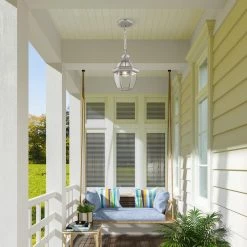 Monterey 1 Light Brushed Nickel Outdoor Pendant Lantern by Livex Lighting -Livex Lighting shop brushed nickel livex lighting outdoor pendant lights 2152 91 40 1000