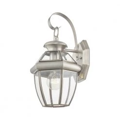 Monterey 1 Light Brushed Nickel Outdoor Wall Sconce by Livex Lighting 15 Monterey 1 Light Brushed Nickel Outdoor Wall Sconce by Livex Lighting -Livex Lighting shop brushed nickel livex lighting outdoor sconces 2051 91 1f 1000