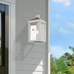 Nyack 1 Light Brushed Nickel Outdoor Wall Sconce by Livex Lighting 12 Nyack 1 Light Brushed Nickel Outdoor Wall Sconce by Livex Lighting -Livex Lighting shop brushed nickel livex lighting outdoor sconces 20581 91 1d 1000