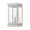 Hopewell 1-Light Brushed Nickel Outdoor Wall Lantern Sconce by Livex Lighting