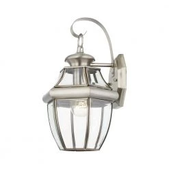 Monterey 1 Light Brushed Nickel Outdoor Wall Sconce by Livex Lighting -Livex Lighting shop brushed nickel livex lighting outdoor sconces 2151 91 4f 1000
