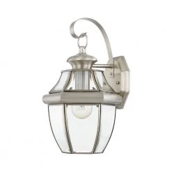 Monterey 1 Light Brushed Nickel Outdoor Wall Sconce by Livex Lighting