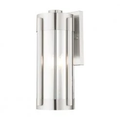 Sheridan 3 Light Brushed Nickel Outdoor Wall Sconce by Livex Lighting -Livex Lighting shop brushed nickel livex lighting outdoor sconces 22383 91 1f 1000