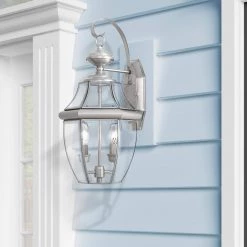 Monterey 2 Light Brushed Nickel Outdoor Wall Sconce by Livex Lighting 17 Monterey 2 Light Brushed Nickel Outdoor Wall Sconce by Livex Lighting -Livex Lighting shop brushed nickel livex lighting outdoor sconces 2251 91 76 1000
