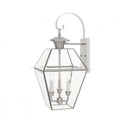 Westover 3 Light Brushed Nickel Outdoor Wall Sconce by Livex Lighting 15 Westover 3 Light Brushed Nickel Outdoor Wall Sconce by Livex Lighting -Livex Lighting shop brushed nickel livex lighting outdoor sconces 2381 91 1f 1000
