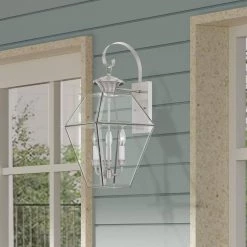 Westover 3 Light Brushed Nickel Outdoor Wall Sconce by Livex Lighting 17 Westover 3 Light Brushed Nickel Outdoor Wall Sconce by Livex Lighting -Livex Lighting shop brushed nickel livex lighting outdoor sconces 2381 91 76 1000