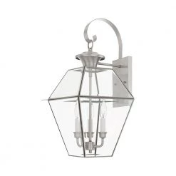 Westover 3 Light Brushed Nickel Outdoor Wall Sconce by Livex Lighting 13 Westover 3 Light Brushed Nickel Outdoor Wall Sconce by Livex Lighting -Livex Lighting shop brushed nickel livex lighting outdoor sconces 2381 91 c3 1000