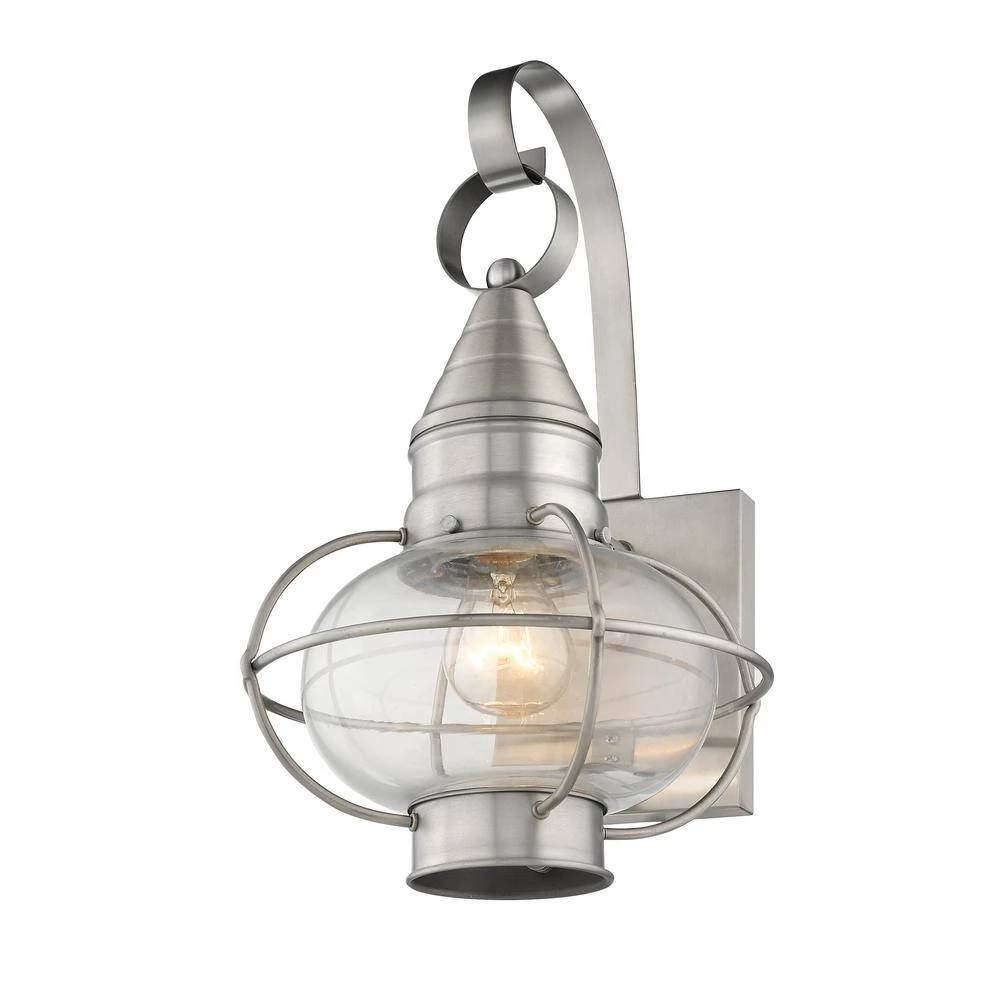 Newburyport 1 Light Brushed Nickel Outdoor Wall Sconce by Livex Lighting 6 Newburyport 1 Light Brushed Nickel Outdoor Wall Sconce by Livex Lighting - Image 6