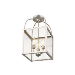 Milford 3 Light Brushed Nickel Convertible Mini Pendant/Ceiling Mount by Livex Lighting -Livex Lighting shop brushed nickel livex lighting pendant lights 4037 91 44 1000