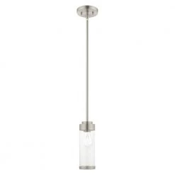 Hillcrest 1 Light Brushed Nickel Mini Pendant by Livex Lighting -Livex Lighting shop brushed nickel livex lighting pendant lights 40470 91 44 1000