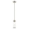 Hillcrest 1 Light Brushed Nickel Mini Pendant by Livex Lighting