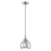 Art Glass Mini Pendants 1 Light Brushed Nickel Mini Pendant by Livex Lighting