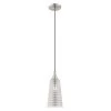 Art Glass Mini Pendants 1 Light Brushed Nickel Mini Pendant by Livex Lighting