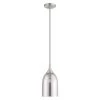 Art Glass Mini Pendants 1 Light Brushed Nickel Mini Pendant by Livex Lighting