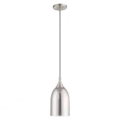 Art Glass Mini Pendants 1 Light Brushed Nickel Mini Pendant by Livex Lighting -Livex Lighting shop brushed nickel livex lighting pendant lights 40649 91 c3 1000
