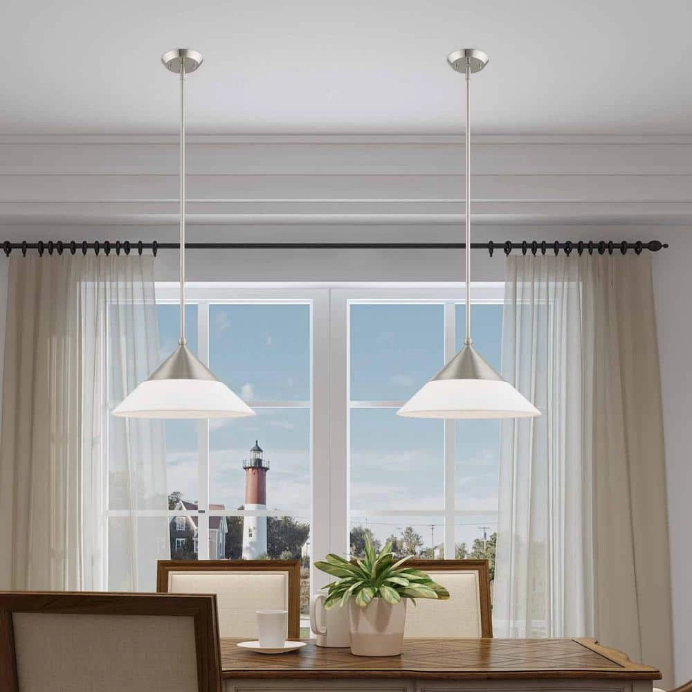 Stockholm 1 Light Brushed Nickel Mini Pendant by Livex Lighting 5 Stockholm 1 Light Brushed Nickel Mini Pendant by Livex Lighting - Image 5