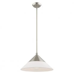 Stockholm 1 Light Brushed Nickel Mini Pendant by Livex Lighting 19 Stockholm 1 Light Brushed Nickel Mini Pendant by Livex Lighting -Livex Lighting shop brushed nickel livex lighting pendant lights 40687 91 1f 1000