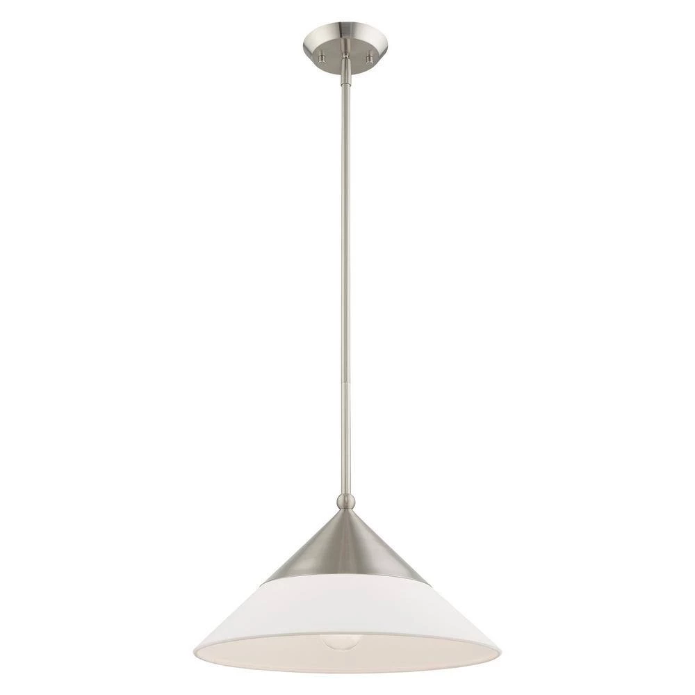 Stockholm 1 Light Brushed Nickel Mini Pendant by Livex Lighting 9 Stockholm 1 Light Brushed Nickel Mini Pendant by Livex Lighting - Image 9