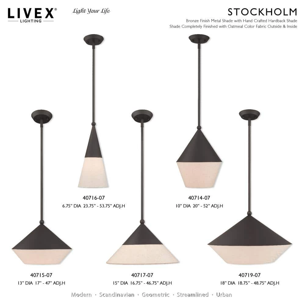 Stockholm 1 Light Brushed Nickel Mini Pendant by Livex Lighting 11 Stockholm 1 Light Brushed Nickel Mini Pendant by Livex Lighting - Image 11