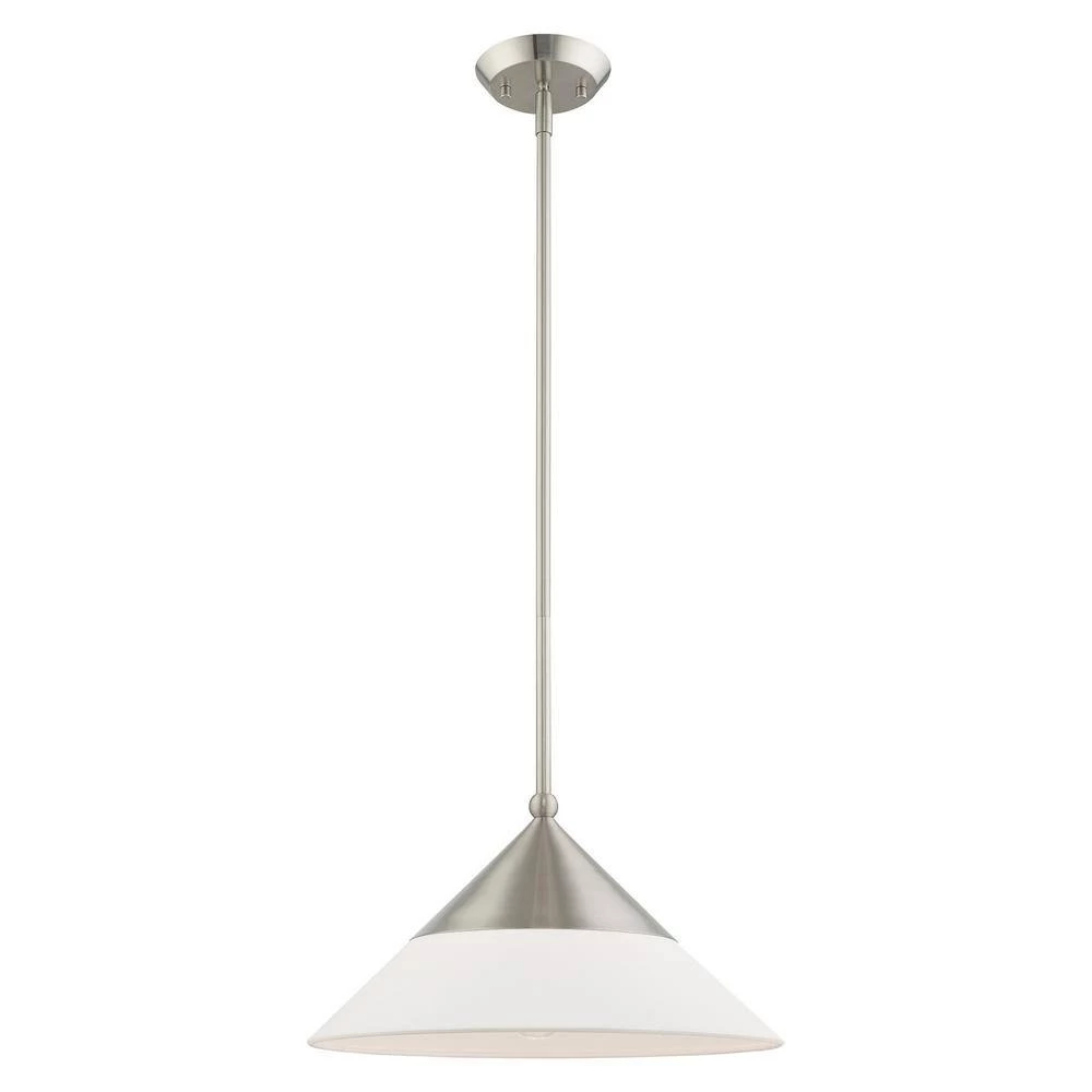 Stockholm 1 Light Brushed Nickel Mini Pendant by Livex Lighting 8 Stockholm 1 Light Brushed Nickel Mini Pendant by Livex Lighting - Image 8