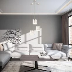 Arabesque 1 Light Brushed Nickel Mini Pendant by Livex Lighting -Livex Lighting shop brushed nickel livex lighting pendant lights 41101 91 1d 1000