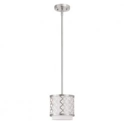 Arabesque 1 Light Brushed Nickel Mini Pendant by Livex Lighting -Livex Lighting shop brushed nickel livex lighting pendant lights 41101 91 c3 1000