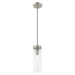 Art Glass Mini Pendants 1 Light Brushed Nickel Mini Pendant by Livex Lighting -Livex Lighting shop brushed nickel livex lighting pendant lights 41236 91 1f 1000