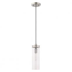 Art Glass Mini Pendants 1 Light Brushed Nickel Mini Pendant by Livex Lighting -Livex Lighting shop brushed nickel livex lighting pendant lights 41236 91 c3 1000