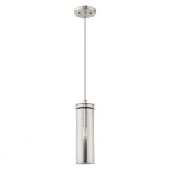 Art Glass Mini Pendants 1 Light Brushed Nickel Mini Pendant by Livex Lighting 17 Art Glass Mini Pendants 1 Light Brushed Nickel Mini Pendant by Livex Lighting -Livex Lighting shop brushed nickel livex lighting pendant lights 41241 91 4f 1000