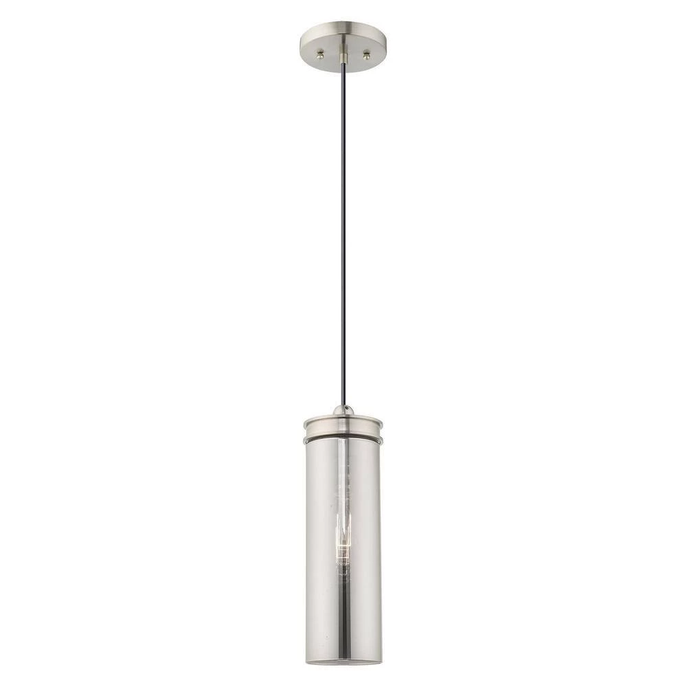 Art Glass Mini Pendants 1 Light Brushed Nickel Mini Pendant by Livex Lighting 8 Art Glass Mini Pendants 1 Light Brushed Nickel Mini Pendant by Livex Lighting - Image 8