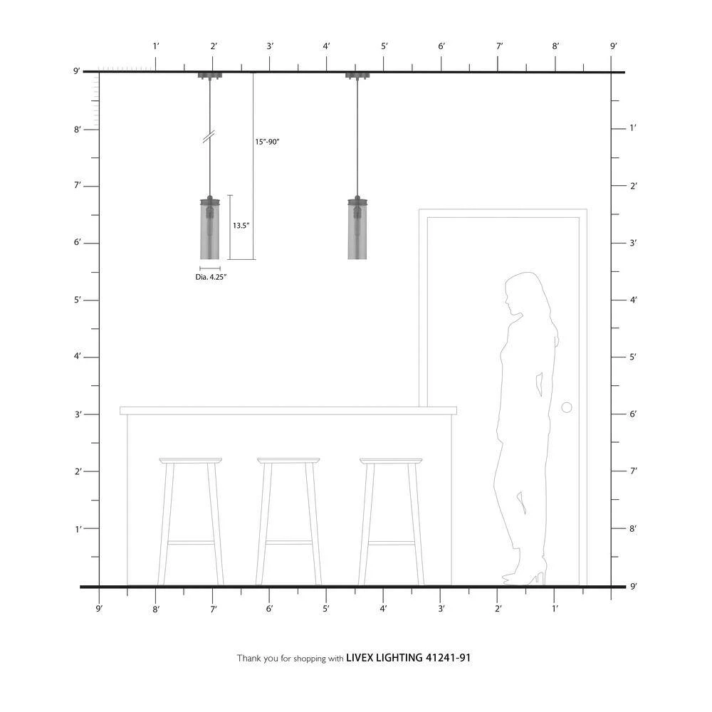 Art Glass Mini Pendants 1 Light Brushed Nickel Mini Pendant by Livex Lighting 6 Art Glass Mini Pendants 1 Light Brushed Nickel Mini Pendant by Livex Lighting - Image 6