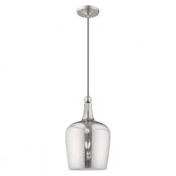 Art Glass Mini Pendants 1 Light Brushed Nickel Mini Pendant by Livex Lighting 18 Art Glass Mini Pendants 1 Light Brushed Nickel Mini Pendant by Livex Lighting -Livex Lighting shop brushed nickel livex lighting pendant lights 41244 91 4f 1000