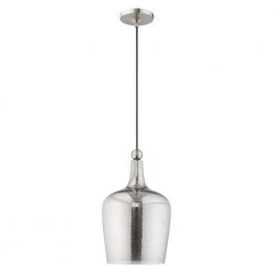 Art Glass Mini Pendants 1 Light Brushed Nickel Mini Pendant by Livex Lighting 17 Art Glass Mini Pendants 1 Light Brushed Nickel Mini Pendant by Livex Lighting -Livex Lighting shop brushed nickel livex lighting pendant lights 41244 91 c3 1000