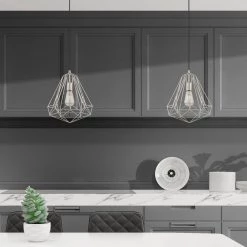 Geometric Shade Mini Pendants 1 Light Brushed Nickel Mini Pendant by Livex Lighting -Livex Lighting shop brushed nickel livex lighting pendant lights 41324 91 40 1000