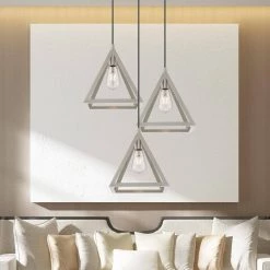 Geometric Shade Mini Pendants 1 Light Brushed Nickel Mini Pendant by Livex Lighting 13 Geometric Shade Mini Pendants 1 Light Brushed Nickel Mini Pendant by Livex Lighting -Livex Lighting shop brushed nickel livex lighting pendant lights 41329 91 a0 1000