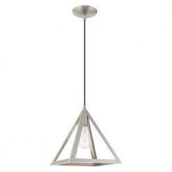 Geometric Shade Mini Pendants 1 Light Brushed Nickel Mini Pendant by Livex Lighting 16 Geometric Shade Mini Pendants 1 Light Brushed Nickel Mini Pendant by Livex Lighting -Livex Lighting shop brushed nickel livex lighting pendant lights 41329 91 c3 1000