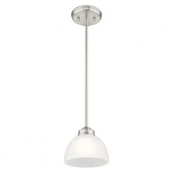 Somerset 1 Light Brushed Nickel Mini Pendant by Livex Lighting -Livex Lighting shop brushed nickel livex lighting pendant lights 4210 91 1f 1000