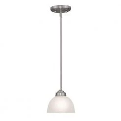 Somerset 1 Light Brushed Nickel Mini Pendant by Livex Lighting