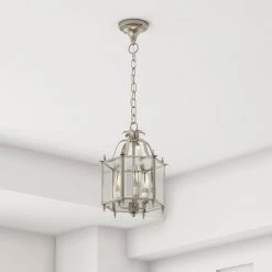 3-Light Brushed Nickel Pendant with Clear Beveled Glass Shade by Livex Lighting -Livex Lighting shop brushed nickel livex lighting pendant lights 4403 91 66 1000