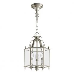 3-Light Brushed Nickel Pendant with Clear Beveled Glass Shade by Livex Lighting -Livex Lighting shop brushed nickel livex lighting pendant lights 4403 91 a0 1000