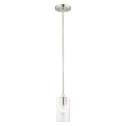Zurich 1 Light Brushed Nickel Pendant by Livex Lighting
