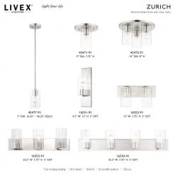 Zurich 1 Light Brushed Nickel Pendant by Livex Lighting -Livex Lighting shop brushed nickel livex lighting pendant lights 45477 91 d4 1000