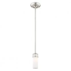 Westfield 1 Light Brushed Nickel Pendant by Livex Lighting -Livex Lighting shop brushed nickel livex lighting pendant lights 4720 91 44 1000
