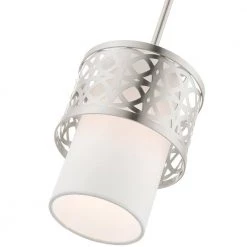 Calinda 1 Light Brushed Nickel Mini Pendant by Livex Lighting -Livex Lighting shop brushed nickel livex lighting pendant lights 49861 91 fa 1000