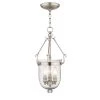 Jefferson 3 Light Brushed Nickel Chain Lantern by Livex Lighting