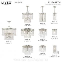 Elizabeth 2 Light Brushed Nickel Mini Pendant by Livex Lighting -Livex Lighting shop brushed nickel livex lighting pendant lights 51063 91 d4 1000