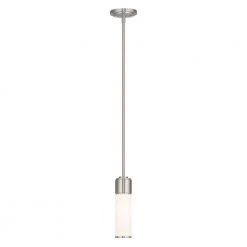 Weston 1 Light Brushed Nickel Mini Pendant by Livex Lighting